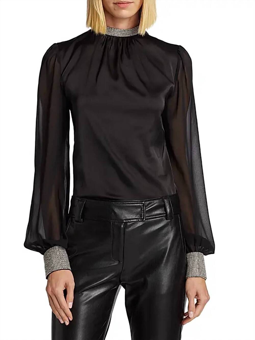 NEW GENERATION LOVE ashley crystal blouse in black